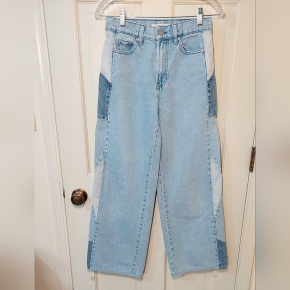 Pacsun High Rise Wide-leg Baggy Jeans With Patchwork Side Panels, Size 25 - Picture 5 of 12